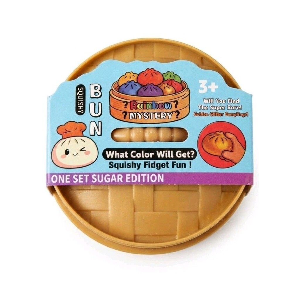 Rainbow Mystery Squishy Dumpling Bun Sugar Edition Blind Pack Squishy Dumpling